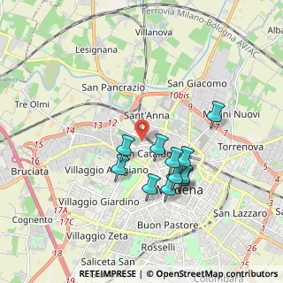 Mappa Strada Cimitero S. Cataldo, 41122 Modena MO, Italia (1.61455)