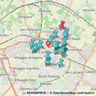 Mappa Via Alberto Brasili, 41122 Modena MO, Italia (1.228)