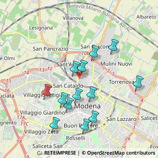 Mappa Via Alberto Brasili, 41122 Modena MO, Italia (1.93643)