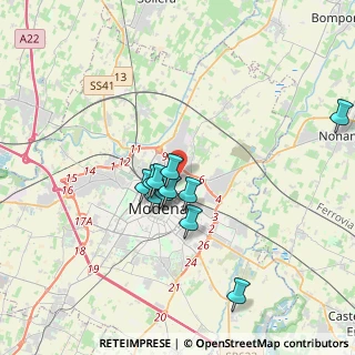 Mappa Str. Attiraglio, 41122 Modena MO, Italia (3.43167)
