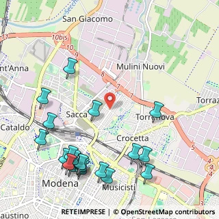 Mappa Str. Attiraglio, 41122 Modena MO, Italia (1.373)