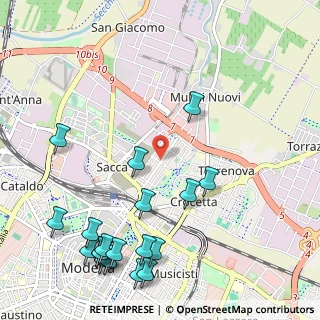 Mappa Str. Attiraglio, 41122 Modena MO, Italia (1.433)