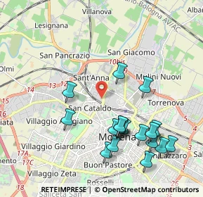 Mappa Via del Tirassegno, 41122 Modena MO, Italia (2.175)
