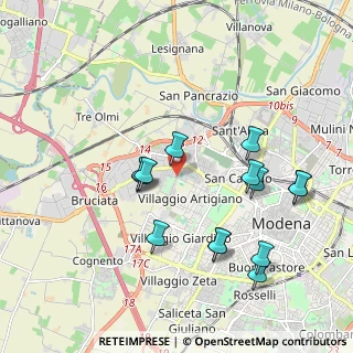 Mappa Via Uccelliera, 41123 Modena MO, Italia (2.005)