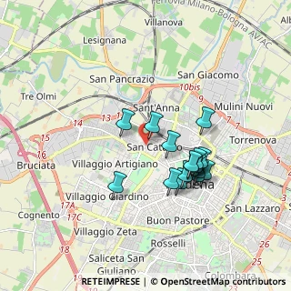 Mappa Via Dino Compagni, 41123 Modena MO, Italia (1.56118)