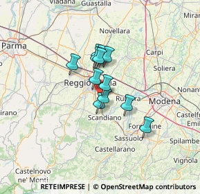 Mappa Via Sagacio Muti, 42122 Gavasseto RE, Italia (8.30083)