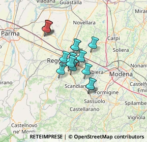Mappa Via Sagacio Muti, 42122 Gavasseto RE, Italia (8.906)