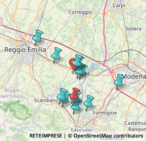 Mappa Via Giovanni Guareschi, 42122 Bagno RE, Italia (6.13077)