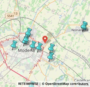 Mappa Via Don Lorenzo Milani, 41122 Modena MO, Italia (5.18615)