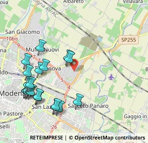 Mappa Via Don Lorenzo Milani, 41122 Modena MO, Italia (2.372)
