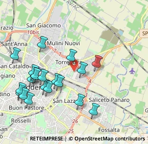 Mappa Via Repubblica di Montefiorino, 41122 Modena MO, Italia (2.1635)