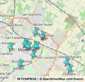 Mappa Via Mar Mediterraneo, 41125 Modena MO, Italia (2.00462)