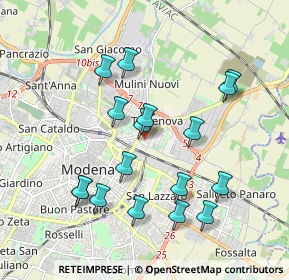 Mappa Via Mar Mediterraneo, 41125 Modena MO, Italia (1.90647)