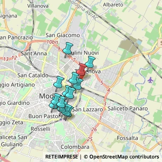 Mappa Via Mar Mediterraneo, 41122 Modena MO, Italia (1.51786)
