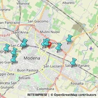 Mappa Via Mar Mediterraneo, 41122 Modena MO, Italia (2.40727)