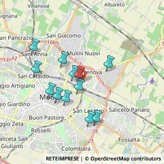 Mappa Via Mar Mediterraneo, 41122 Modena MO, Italia (1.68917)
