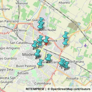 Mappa Via Mar Mediterraneo, 41122 Modena MO, Italia (1.6845)