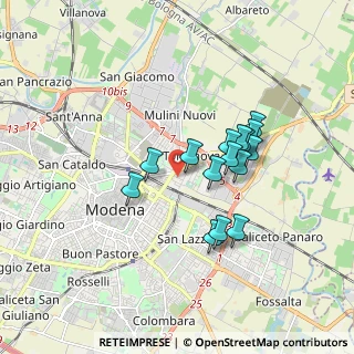 Mappa Via Mar Mediterraneo, 41122 Modena MO, Italia (1.45333)