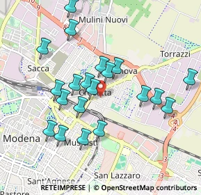 Mappa Via Mar Mediterraneo, 41125 Modena MO, Italia (0.921)