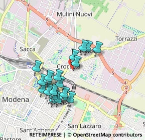 Mappa Via Mar Mediterraneo, 41125 Modena MO, Italia (0.825)