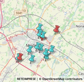 Mappa Via Mar Mediterraneo, 41125 Modena MO, Italia (3.11615)