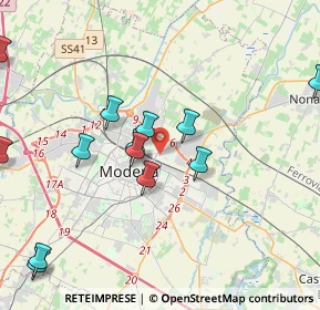 Mappa Via Mar Mediterraneo, 41122 Modena MO, Italia (4.85643)