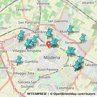 Mappa Via Dogali, 41123 Modena MO, Italia (2.158)