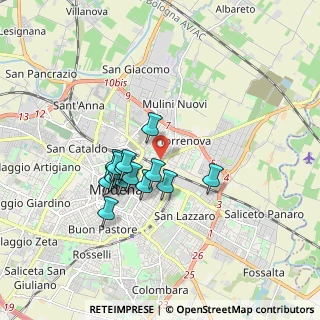 Mappa Via Lionelli Baccarini, 41122 Modena MO, Italia (1.39933)