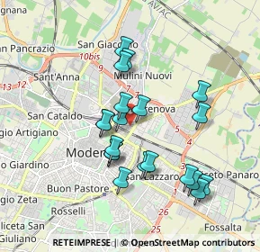 Mappa Via Lionelli Baccarini, 41122 Modena MO, Italia (1.6595)