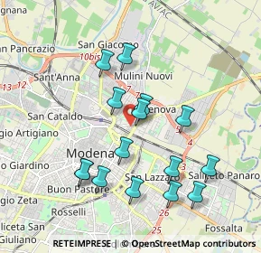 Mappa Via Baccarini, 41122 Modena MO, Italia (1.82933)