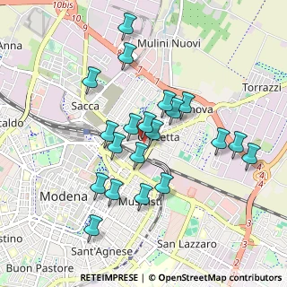 Mappa Via Lionelli Baccarini, 41122 Modena MO, Italia (0.8735)
