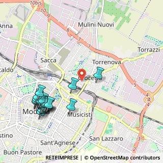 Mappa Via Lionelli Baccarini, 41122 Modena MO, Italia (1.2515)