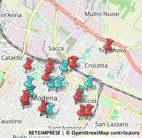 Mappa Via Dè Bonomini, 41122 Modena MO, Italia (1.1145)