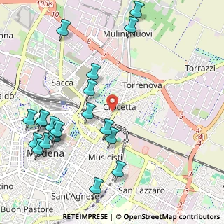 Mappa Via della Crocetta, 41122 Modena MO, Italia (1.3105)