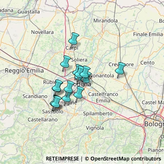 Mappa Via della Crocetta, 41122 Modena MO, Italia (9.96375)
