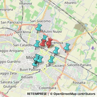Mappa Via della Crocetta, 41122 Modena MO, Italia (1.36615)