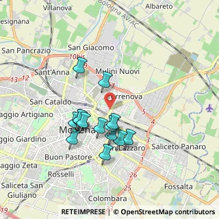 Mappa Via della Crocetta, 41122 Modena MO, Italia (1.558)