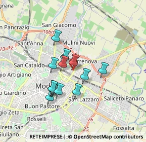 Mappa Via della Crocetta, 41122 Modena MO, Italia (1.36615)