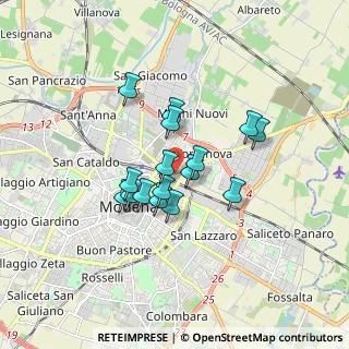 Mappa Via Crocetta, 41122 Modena MO, Italia (1.27063)