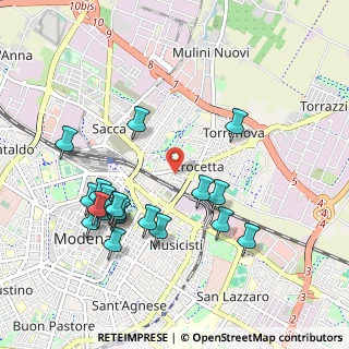 Mappa Via Crocetta, 41122 Modena MO, Italia (1.047)