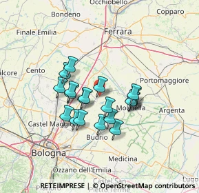 Mappa 40052 Baricella BO, Italia (10.6055)