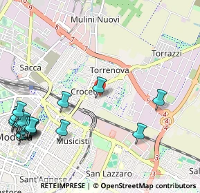 Mappa Via Mar Tirreno, 41122 Modena MO, Italia (1.5415)