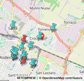 Mappa Via Mar Tirreno, 41122 Modena MO, Italia (1.2985)