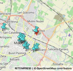 Mappa Via Mar Tirreno, 41122 Modena MO, Italia (1.91182)