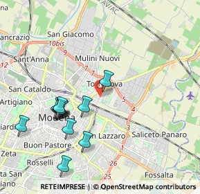 Mappa Via Mar Tirreno, 41122 Modena MO, Italia (2.045)