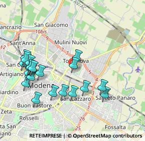 Mappa Via Mar Tirreno, 41122 Modena MO, Italia (2.112)