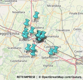 Mappa Via Mar Tirreno, 41122 Modena MO, Italia (8.949)