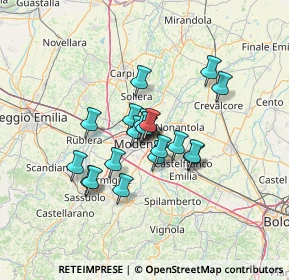 Mappa Via Mar Tirreno, 41122 Modena MO, Italia (9.709)