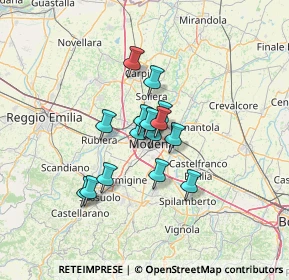 Mappa Via Alfonso Piazza, 41126 Modena MO, Italia (8.902)