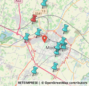 Mappa Via Alfonso Piazza, 41126 Modena MO, Italia (3.88455)